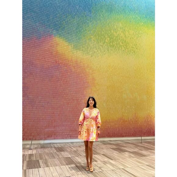 DEREK LAM 10 CROSBY X RTR Multicolor Floral Hourglass Cutout Mini Dress Size 46 - Picture 15 of 15